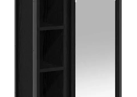 Dulap de baie cu oglindă stejar negru 50x21x60 cm - 2/5