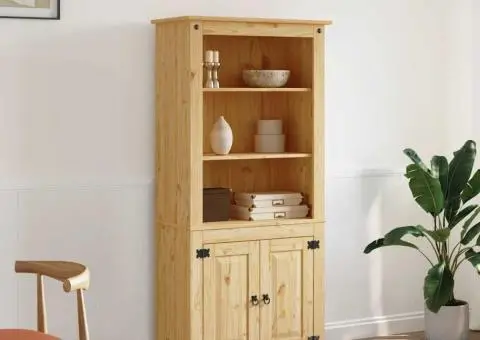 Dulap din lemn de pin mexican, colecție Corona, 80x40x170 cm - 1/5