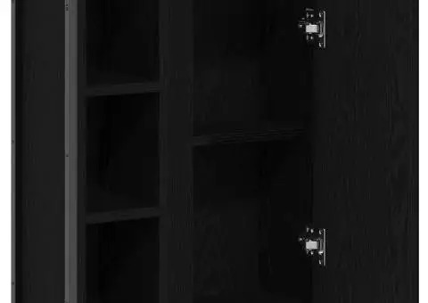 Dulap de baie cu oglindă stejar negru 50x21x60 cm - 5/5