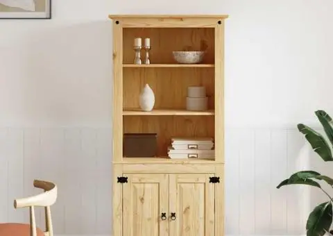 Dulap din lemn de pin mexican, colecție Corona, 80x40x170 cm - 3/5