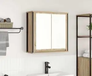 vidaXL Dulap de baie cu oglindă Stejar Sonoma 60x21x60 cm
