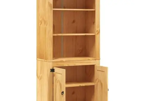 Dulap din lemn de pin mexican, colecție Corona, 80x40x170 cm - 5/5