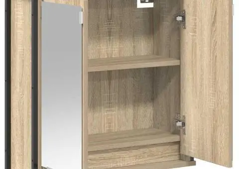 Dulap de baie cu oglindă Stejar Sonoma 60x21x60 cm - 4/5