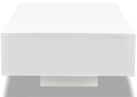 Măsuță de cafea lucioasă, alb - 5/5