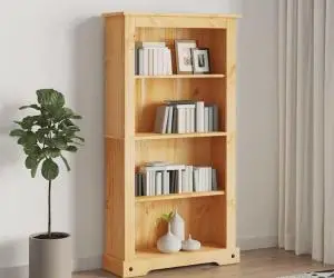 vidaXL Bibliotecă 4 rafturi pin, stil mexican Corona 80x29x150 cm