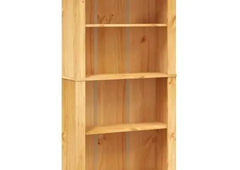 Bibliotecă 4 rafturi pin, stil mexican Corona 80x29x150 cm - 2/5