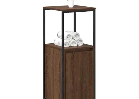 Dulap de baie cu rafturi Stejar maro 36x35x95 cm - 4/5