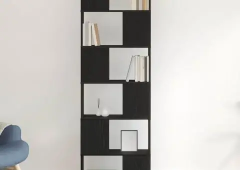 Dulap cu cărți/Separator de cameră Stejar negru 60x24x186 cm - 3/5