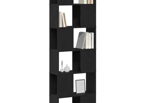 Dulap cu cărți/Separator de cameră Stejar negru 60x24x186 cm - 4/5