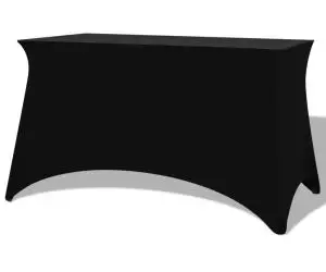 vidaXL Huse de masă elastice, 2 buc, negru, 183 x 76 x 74 cm