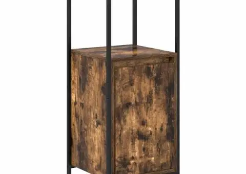 Dulap de baie cu rafturi stejar afumat 36x35x95 cm - 2/5