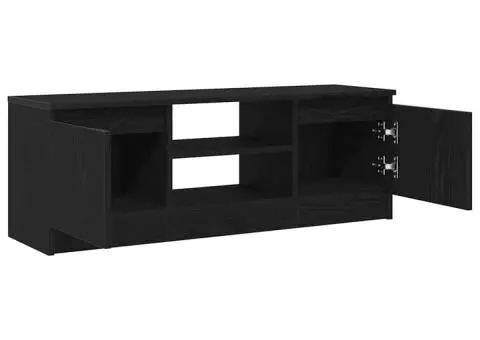 Dulap TV Stejar Negru 102x30x36 cm Lemn prelucrat - 5/5