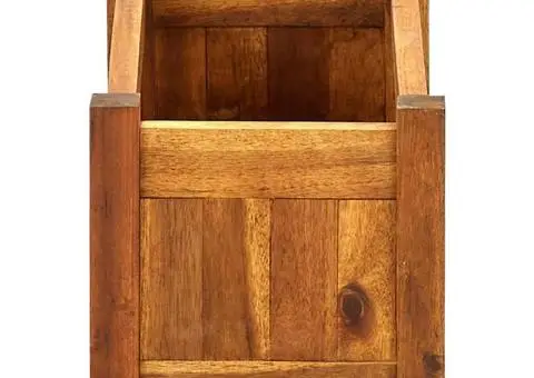 Strat înălțat de grădină, 50x25x25 cm, lemn de acacia - 5/5