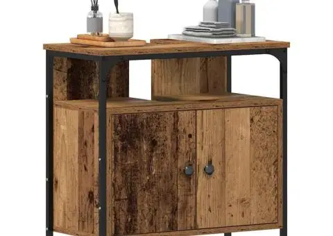 Dulap pentru chiuvetă de baie lemn vechi lemn prelucrat - 4/5