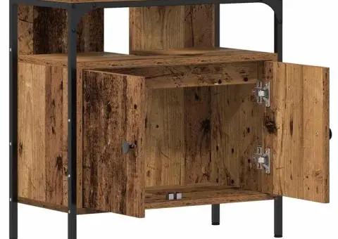 Dulap pentru chiuvetă de baie lemn vechi lemn prelucrat - 5/5