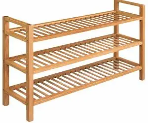 vidaXL Pantofar cu 3 rafturi, 100x27x60 cm, lemn masiv de stejar