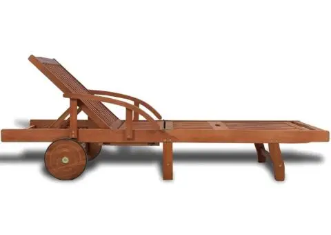 Șezlong, lemn masiv de acacia - 4/5