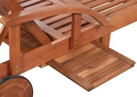 Șezlong, lemn masiv de acacia - 5/5