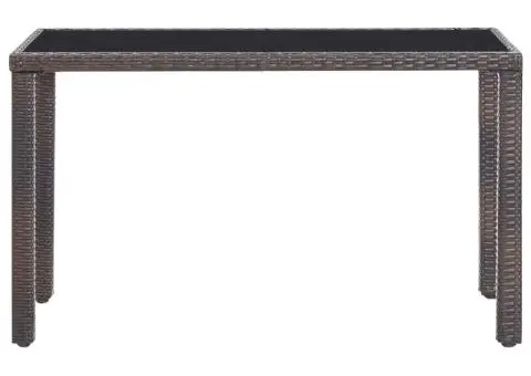 Set mobilier de exterior cu perne, 5 piese, maro, poliratan - 4/5