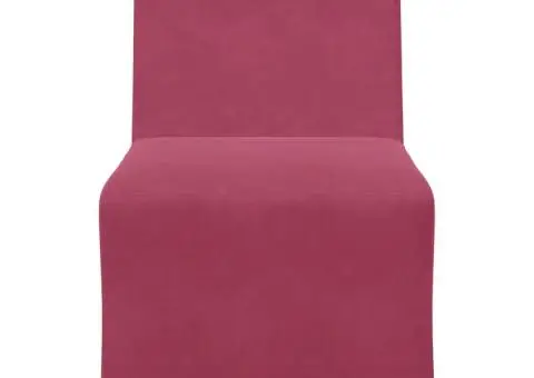 Canapea Scaun fără brațe Vin Roșu 55 cm Catifea - 4/5