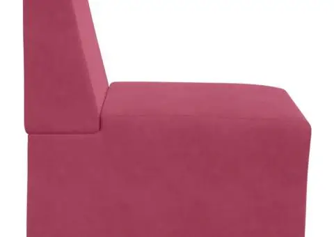 Canapea Scaun fără brațe Vin Roșu 55 cm Catifea - 5/5