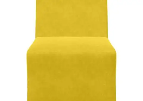 Canapea Scaun fără brațe Galben 55 cm Catifea - 4/5