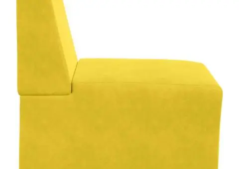 Canapea Scaun fără brațe Galben 55 cm Catifea - 5/5