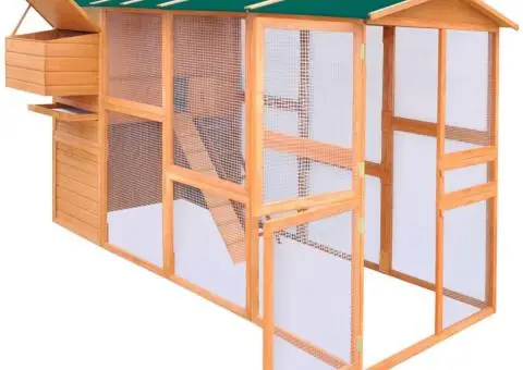 Coteț pentru păsări, 295 x 163 x 170 cm, lemn - 3/5