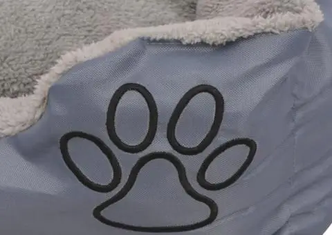 Pat pentru câini cu pernă căptușită, gri, mărime S - 4/5