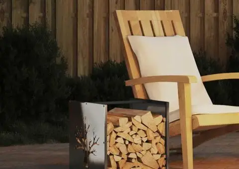 Suport pentru lemne de foc 40x40x40 cm oțel inoxidabil - 1/5