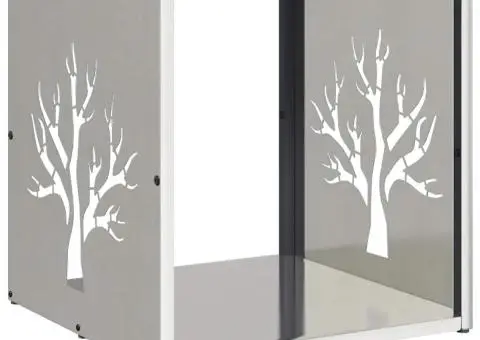 Suport pentru lemne de foc 40x40x40 cm oțel inoxidabil - 2/5