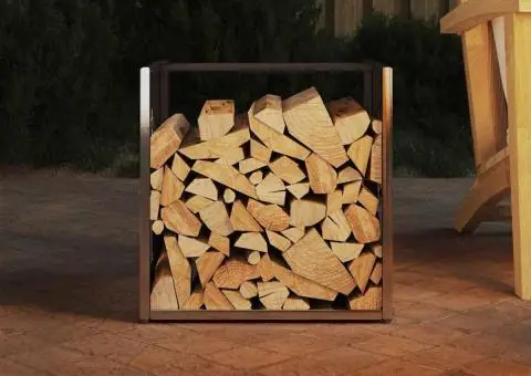 Suport pentru lemne de foc 40x40x40 cm oțel inoxidabil - 3/5