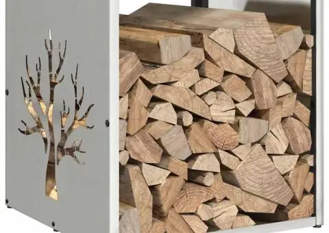Suport pentru lemne de foc 40x40x40 cm oțel inoxidabil - 4/5