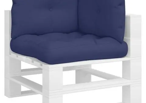 Perne canapea din paleți, 3 buc., bleumarin, textil Oxford - 3/5