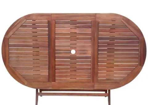 Set mobilier de exterior cu perne 9 piese, lemn masiv de acacia - 4/5