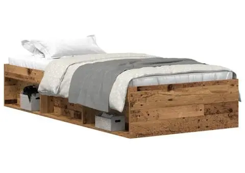 Cadru de pat fără saltea Lemn vechi 75x190 cm Lemn prelucrat - 2/5