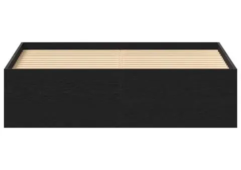 Cadru pat fără saltea, stejar negru, 120x190 cm, lemn prelucrat - 5/5