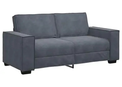 Canapea cu 2 locuri, gri închis, 140 cm, catifea - 2/5