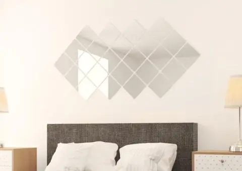 Plăci pentru oglindă, sticlă, pătrat, 24 buc. - 3/5