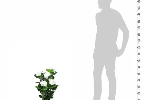 Plantă artificială Hydrangea cu ghiveci, 60 cm, alb - 3/3