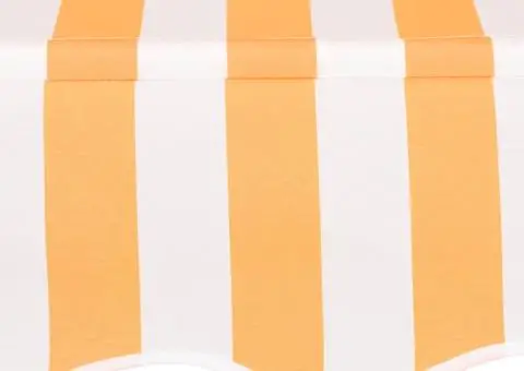 Copertină retractabilă manual, portocaliu & alb, 150 cm, dungi - 4/5