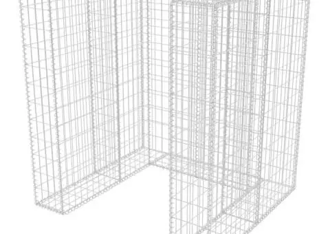 Gabion unic îngrădire pubelă, oțel, 110 x 100 x 120 cm - 2/5