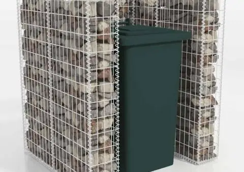 Gabion unic îngrădire pubelă, oțel, 110 x 100 x 120 cm - 3/5