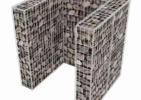 Gabion unic îngrădire pubelă, oțel, 110 x 100 x 120 cm - 4/5