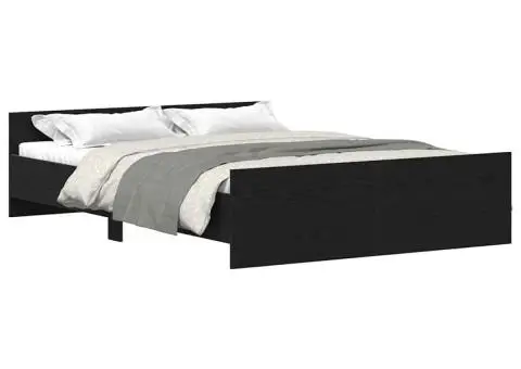 Cadru pat fără saltea, stejar negru, 120x190 cm, lemn prelucrat - 3/5