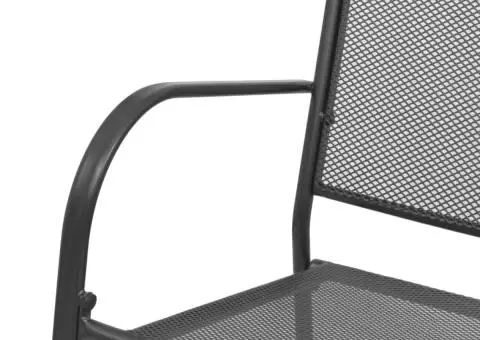 Bancă de grădină, antracit, 108 cm, oțel și plasă - 5/5