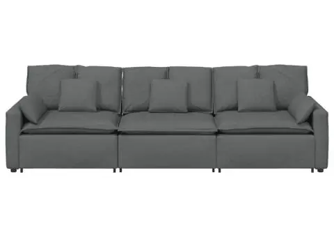 Canapea modulară cu perne Gri închis - 5/5