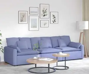 vidaXL Canapea modulară cu perne, albastru jeans