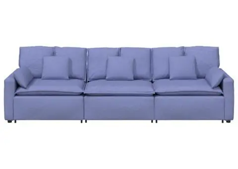 Canapea modulară cu perne, albastru jeans - 5/5