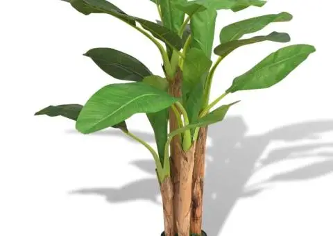 Bananier artificial cu ghiveci, 175 cm, verde